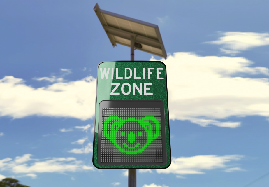 Wildlife Awareness Monitoring Sign
